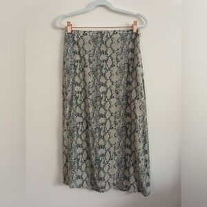 American Eagle midi snake print skirt